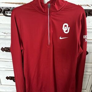 Nike OU Sooner Red Dri-FIT 1/4 Zip Pullover